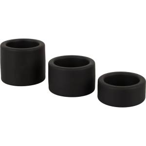 Erecto Liquid Silicone Ball Stretcher Set Black