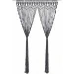 Pure Line Home Памучно перде макраме в цвят антрацит за тръбен корниз, 140 x 240 см - zalegloto - 82,93 лв