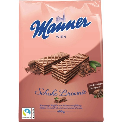 Manner Choco Brownie kakaové oblátky s extra čokoládovým krémom 400 g