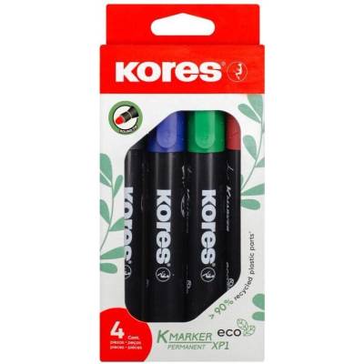 Kores Popisovač Eco K-Marker, černá, červená, modrá, zelená