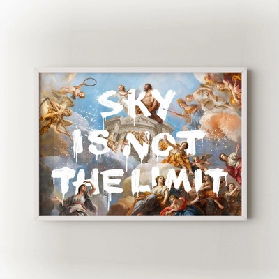 Sky is Not The Limit Velikost: 30x40 cm, Rám: Bílý