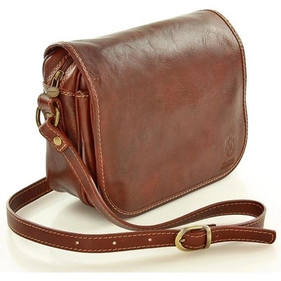 Vera Pelle dámska kožená crossbody kabelka Alabama Classico L87b hnedá