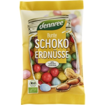 Dennree Arašídy barevné čokoládové bio 100 g