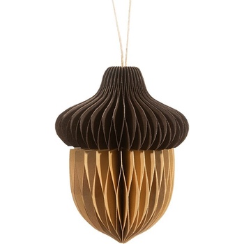 Sass & Belle Хартиена Коледна украса ръчна изработена 10 cm Honeycomb Acorn - Sass & Belle (UMXM049)