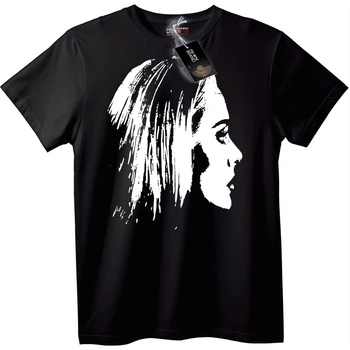 NOONEBRAND Тениска с Артистичен Женски Силует - 2XL, Black