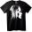 NOONEBRAND Тениска с Артистичен Женски Силует - 2XL, Black