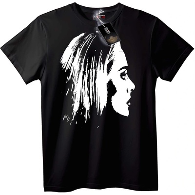 NOONEBRAND Тениска с Артистичен Женски Силует - 2XL, Black