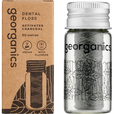 georganics Dental Floss Activated Charcoal 50 m