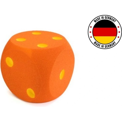 Hanus Pěnová kostka 16x16 žluté tečky Oranžová