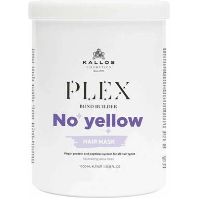 Kallos Plex No Yellow Hair Mask ošetrujúca maska s potlačením nežiadúcich žltých odleskov 1000 ml