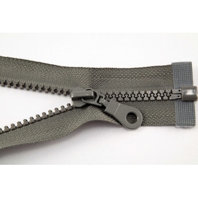 Deliteľný kostený zips - dĺžka (30 - 95 cm) - rôzne farby 70 cm Šedo-zelená
