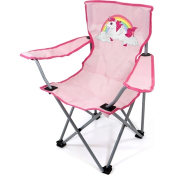 BasicNature Детски къмпинг стол Basic nature Travelchair Kids Camping chair - Pink Unicorn - размер 65 x 57 x 30 cm (580-1548-0211)