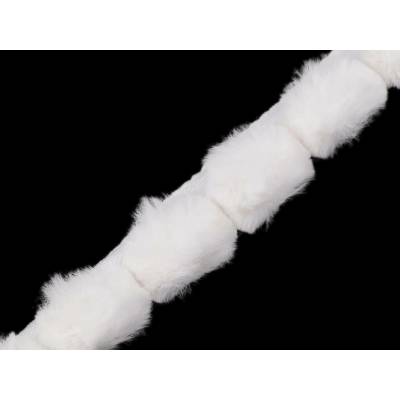 Všívací lemovka / lampas z umělé kožešiny kulatý šíře 3 cm Varianta: 1 Off White, Balení: 1 m 55836/141082/257549