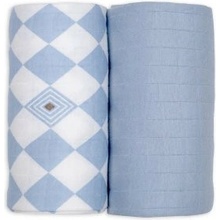 Lodger Swaddler Solid Matcha 2 ks 110 x 110 cm blue fogg