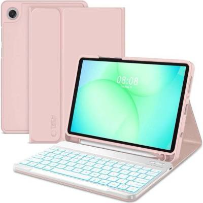 Tech-Protect Калъф с Клавиатура за Samsung Tab A11 / A9 8.7", Tech-Protect SC Pen Keyboard Case, Розов (5906302335015)