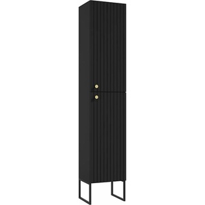 Defra Висок стенен шкаф матово черно Defra Fuego 170x37 см (001-C-03703)