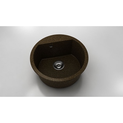 FAT Кръгла мивка Vanguard 223, Granicite, 338 Brownie, с включен сифон