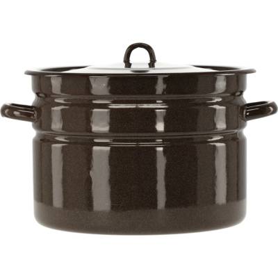 Pro-Tech shop Smaltovaný hrniec s pokrievkou 16l 32cm hnedý 68416