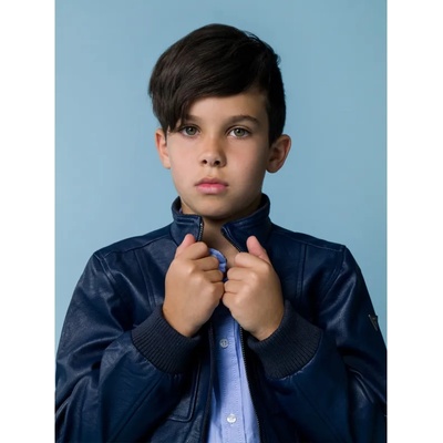 GUESS Кожено яке в тъмно синьо за момче Guess