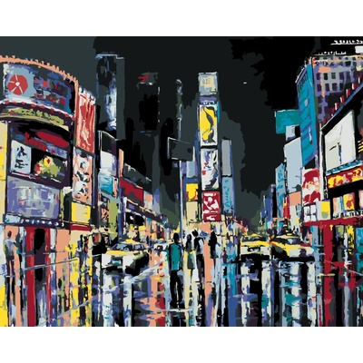 ZUTY Malování podle čísel POHLED NA NOČNÍ NEW YORK 40 x 50 cm
