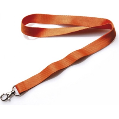 Šňůrka na krk Promex s karabinou 2 cm oranžová