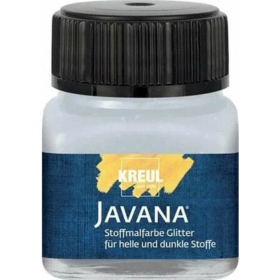 Javana glitrová farba na textil 20 ml strieborná