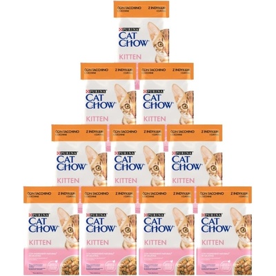 Cat Chow Kitten s morkou a cuketou v želé 10 x 85 g