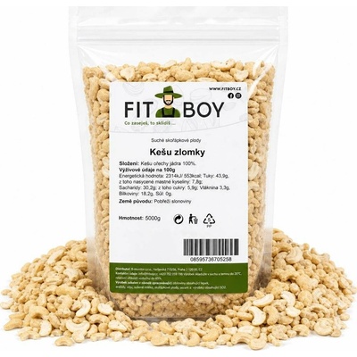 FITBOY Kešu zlomky 5000 g