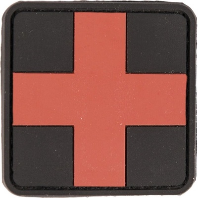 Gumová nášivka Mil-Tec First Aid LG - čierna