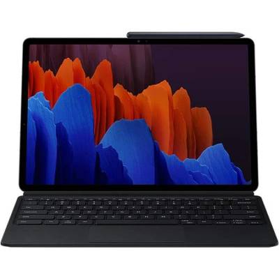 Samsung Book Keyboard Case EF-DT970UBE - кейс, клавиатура с тракпад и поставка за Samsung Galaxy Tab S8 Plus, Galaxy Tab S7 Plus (черен)