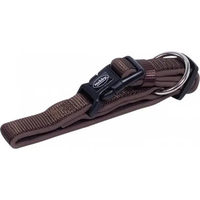 Nobby Нашийник за куче nobby classic preno, найлон с неопренова подплата, дебелина 20-25 мм, дължина 30-45 см - кафяв, Германия - 80522-23