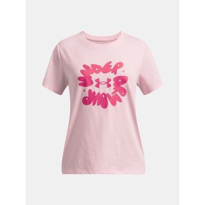 Under Armour UA Bubble Wordmark SS Тениска за момичета Under Armour | Rozov | Момичешки | 160