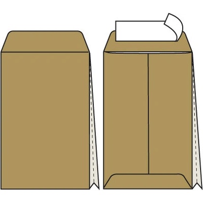 Плик кафяв E4 дъно 300х400x40 mm Стикер 25 бр (E4)