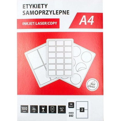 T-Pack ETA21014801 Samolepící etikety 210 x 148 mm 2 ks na A4 100 listů