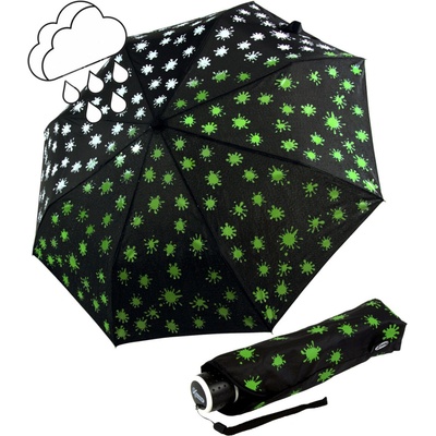 iX-brella Mini Ultra Light Paintdrops dáždnik meniaci farbu zelená