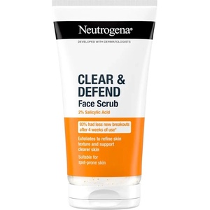 Neutrogena Clear & Defend Пилинг за лице със салицилова киселина, 150 ml