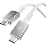 Spigen Кабел за данни Spigen Essential EB10015CC (ACA10420) - Type-C, 100W, 5Gbps, E-Marker, 1.5м - Бял