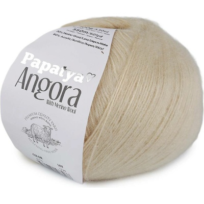 Pletací příze Papataya Angora 100 g Varianta: 3 (9215) krémová světlá, Balení: 1 ks 61543/159756/285624