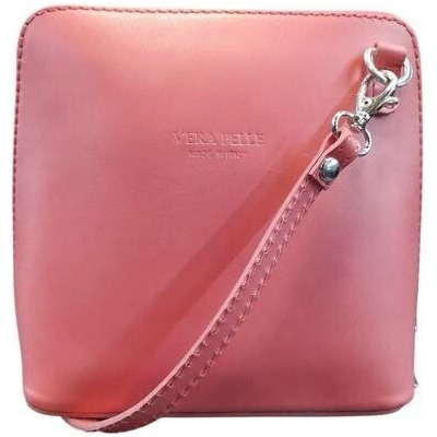 Vera Pelle kožená malá crossbody lososová 8751 lososová