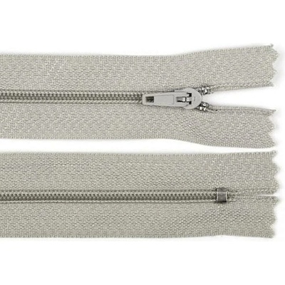 Pro Háčkování Spirálový zip pinlock No 3 délka 30 cm šedobéžový