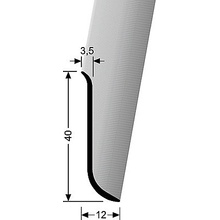 Küberit Soklový profil Im. nerezová kart. F2 40mm