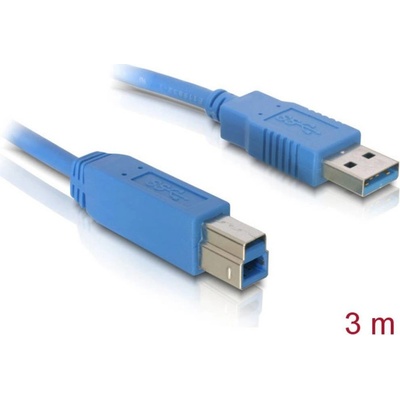 Delock 82581 USB 3.2 Gen1 USB-A zástrčka, USB-B zástrčka 3m modrý