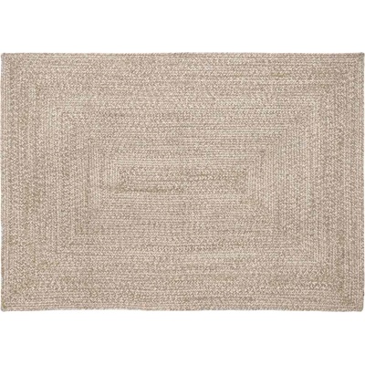 vidaXL Килими за помещение Естествено и бяло 140 x 200 cm юта (42010479)