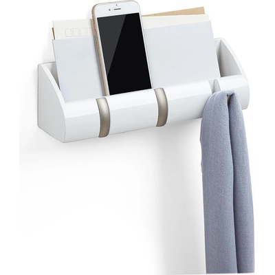 Umbra hk ltd (Канада) Стенен органайзер umbra cubby mini с 3 бр. закачалки - цвят бял (umbra 1004250-660)