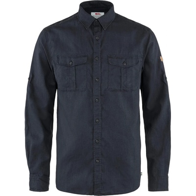 Fjällräven Мъжка риза с копчета Fjällräven Övik Travel Shirt L/S Shirt - Dark Navy - размер XS (033-1656-0111)
