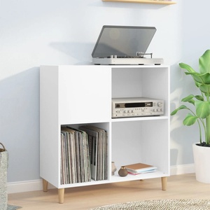 vidaXL Шкаф за грамофонни плочи бял 84, 5x38x89 см инженерно дърво (831989)