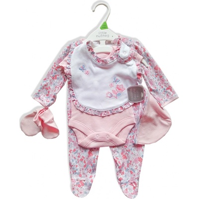 Nutmeg Kojenecký komplet dívčí květy porodnice – Zboží Mobilmania