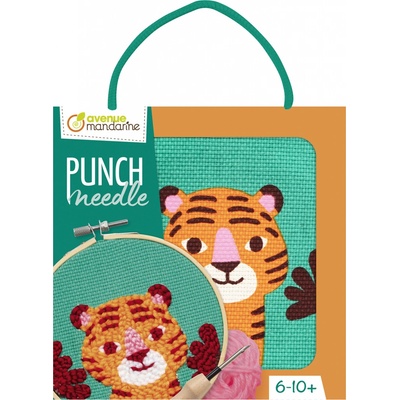 Avenue mandarine Detské vyšívanie dutou ihlou Tiger
