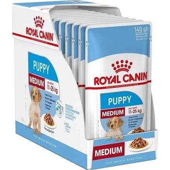 Royal Canin ROYALIN SHN Medium Puppy храна за кучета в сос, 10 х 140 гр