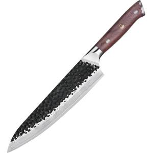 HARAHU Дамаски кухненски нож TE-37529 - Chef / Кафяв KP37529